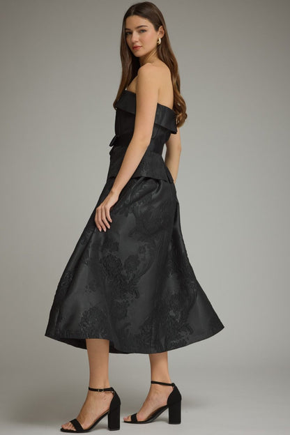 Floral Jacquard Midi Dress