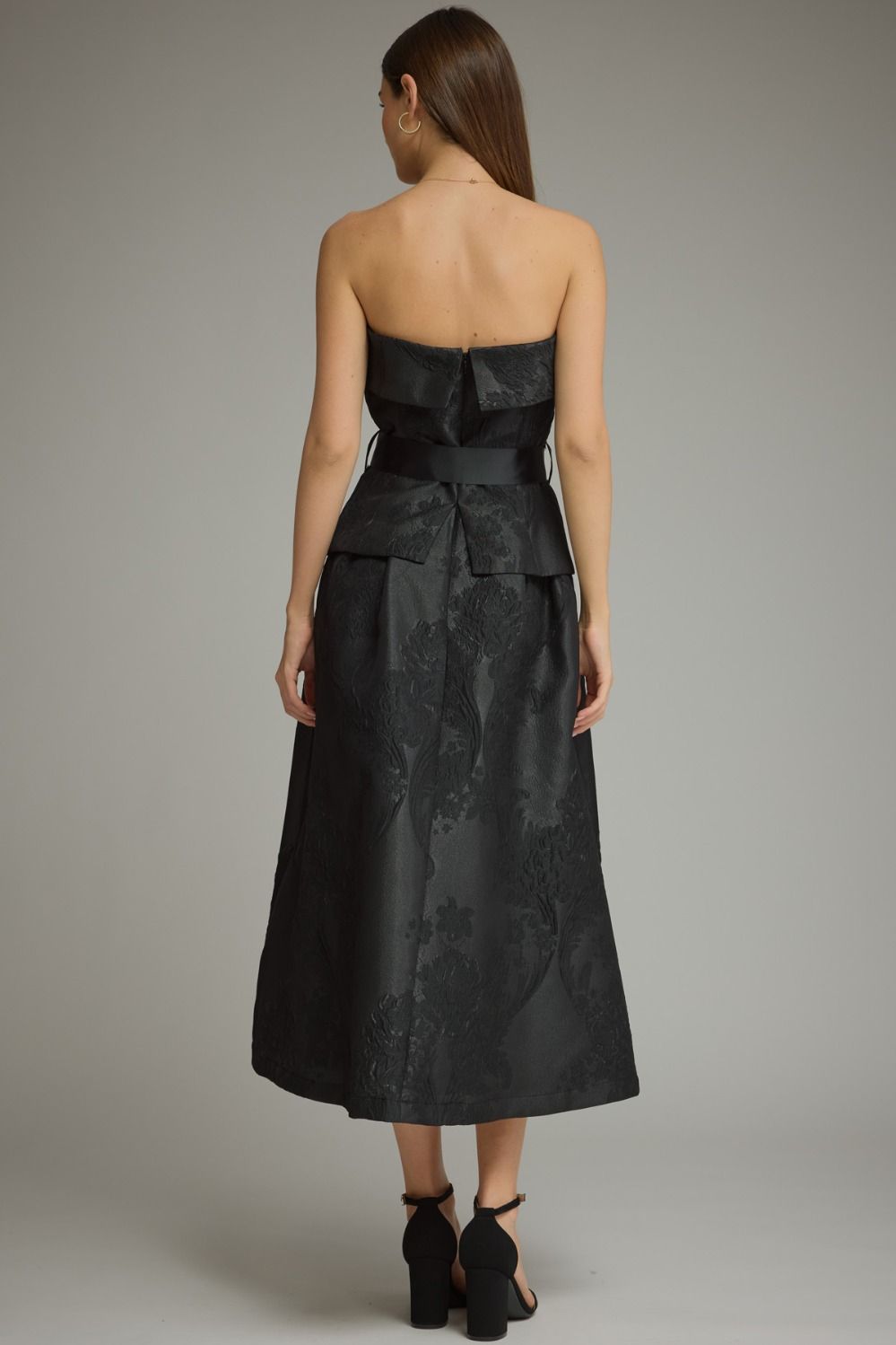 Floral Jacquard Midi Dress