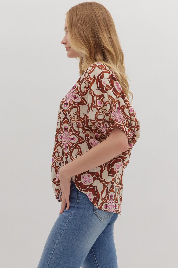 Vibrant Contrast Trim Top