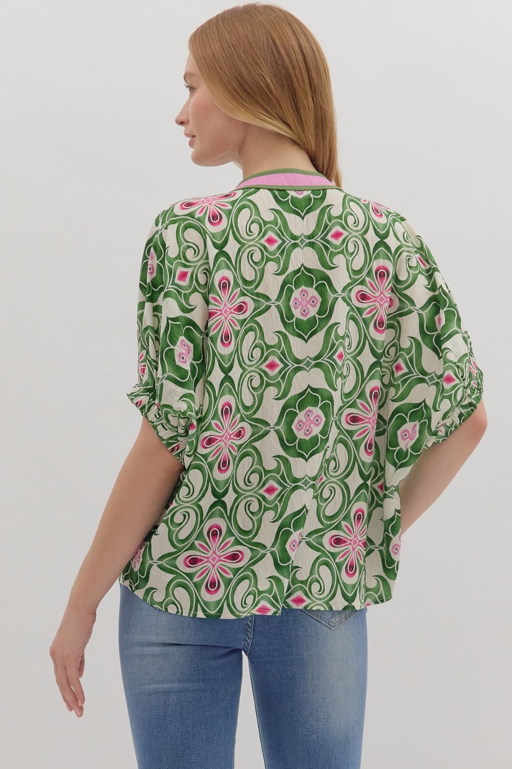 Vibrant Contrast Trim Top