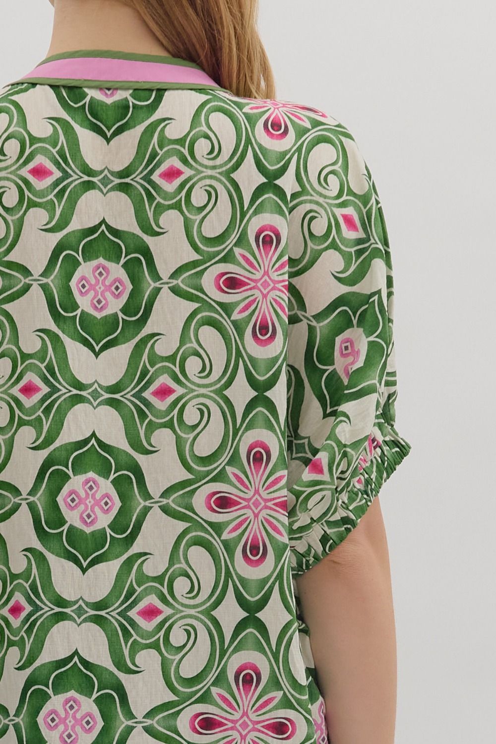 Vibrant Contrast Trim Top