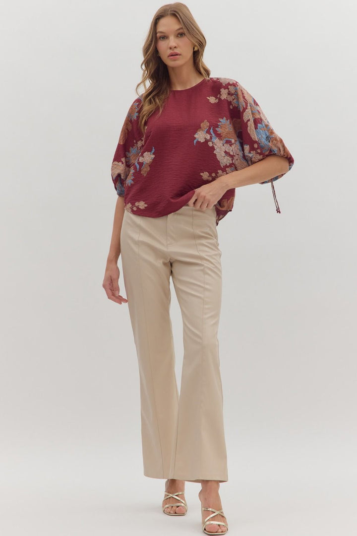 Botanical Sleeve Top