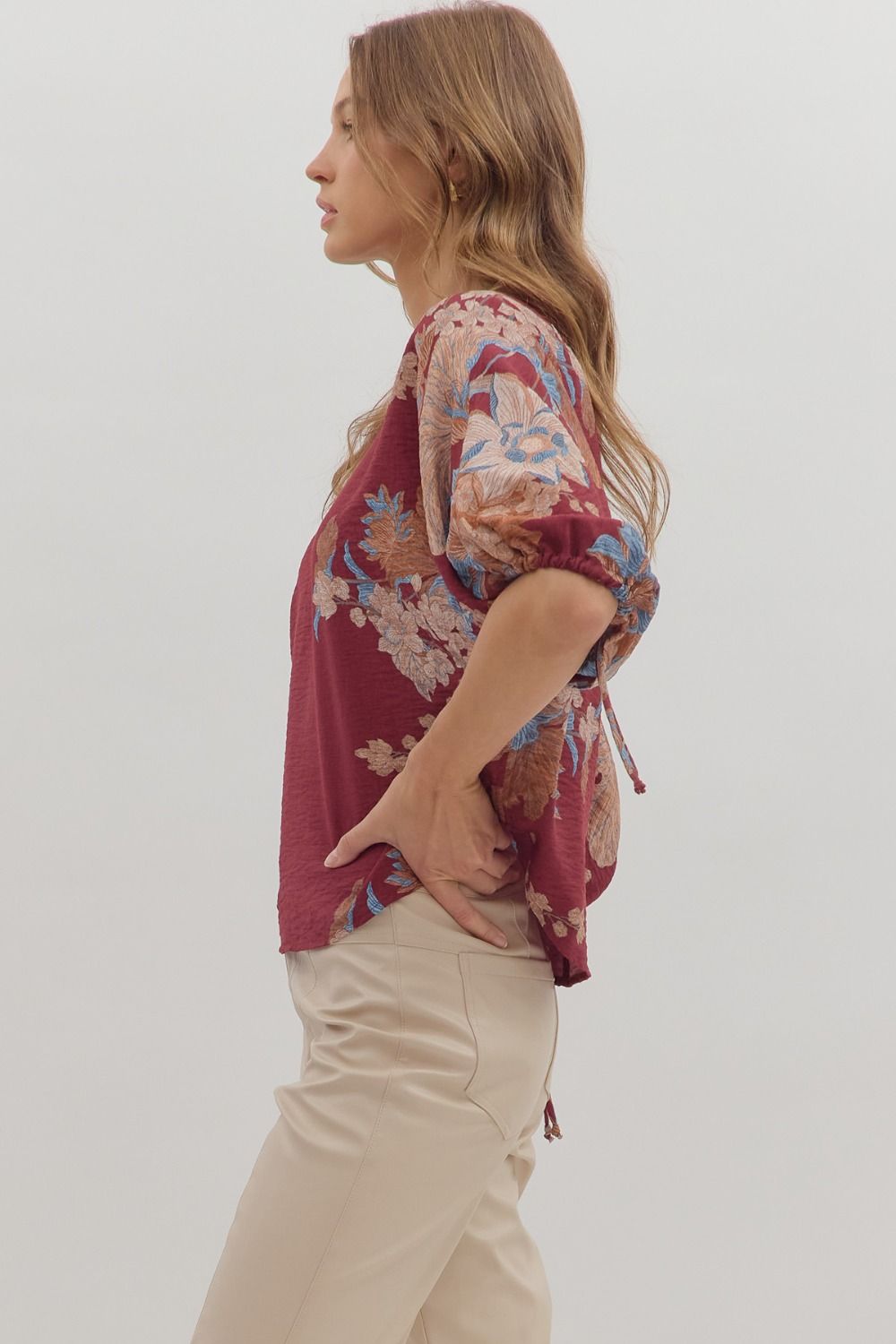 Botanical Sleeve Top