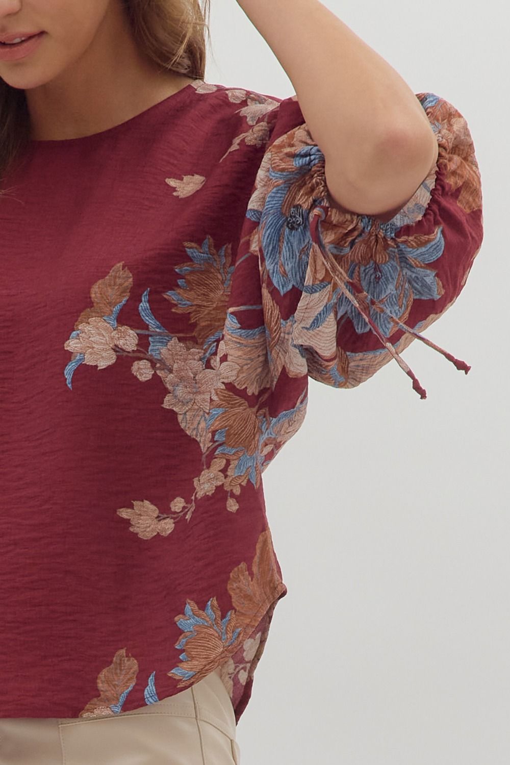 Botanical Sleeve Top