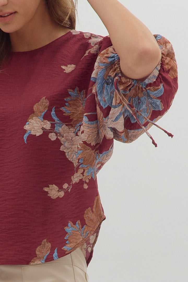 Botanical Sleeve Top