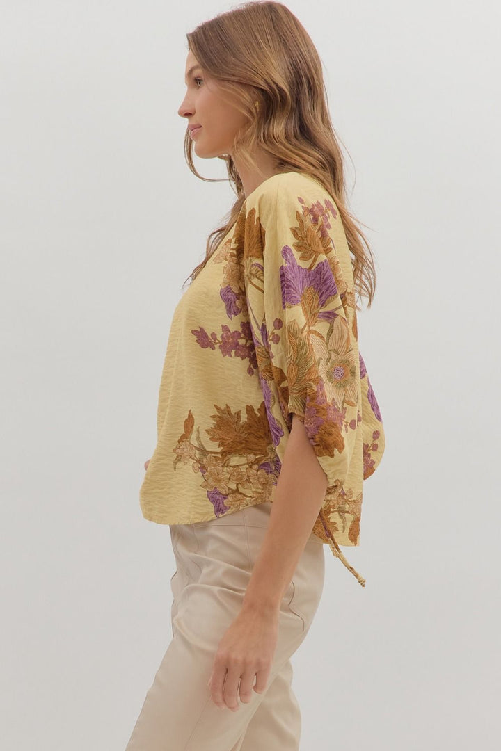 Botanical Sleeve Top