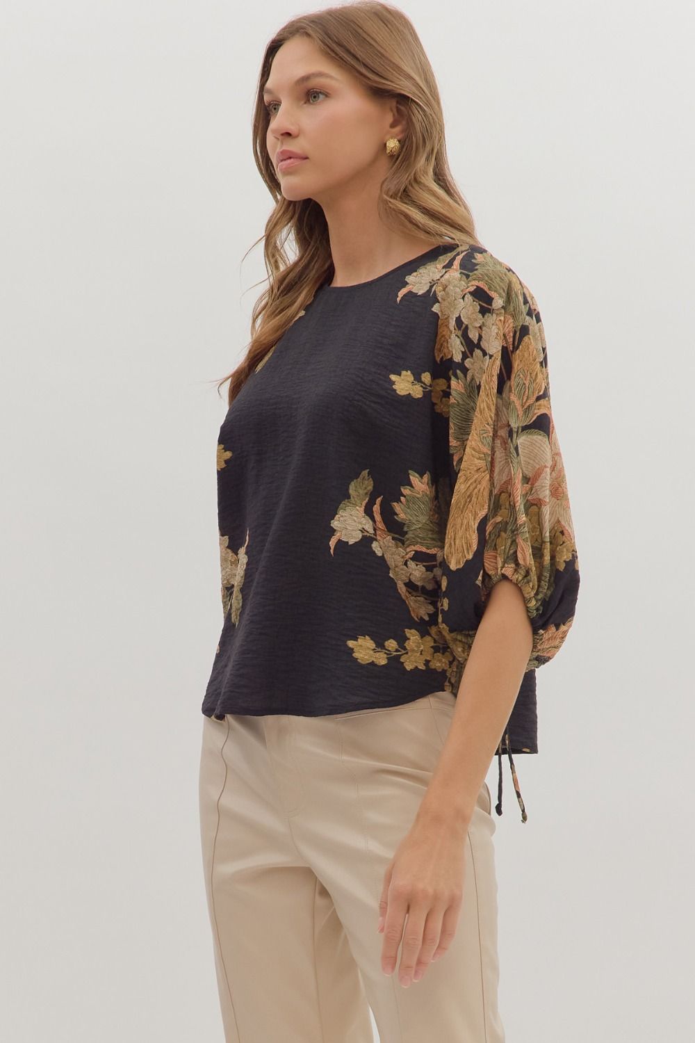 Botanical Sleeve Top