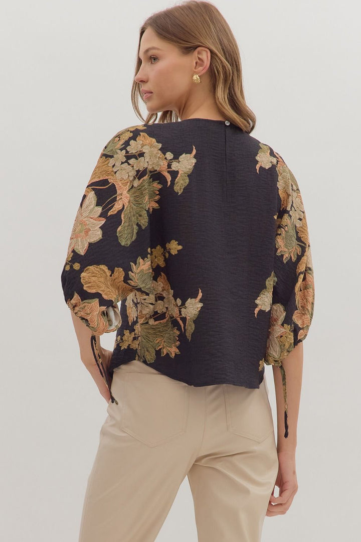 Botanical Sleeve Top
