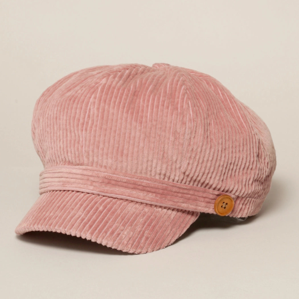 Corduroy Newsboy Hat
