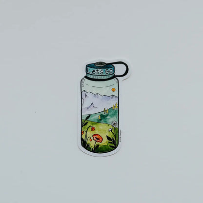 'Let's Go Waterbottle' Sticker
