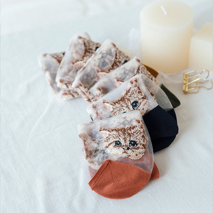Cute Cat Sheer Socks
