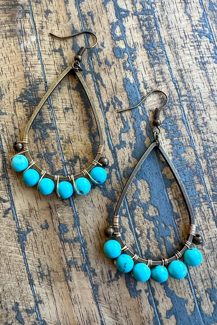 Turquoise Bead Earrings