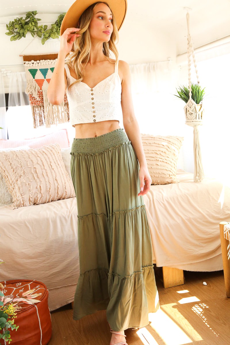 Tiered Palazzo Pants