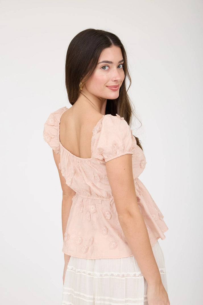 Blush Ruffle Top