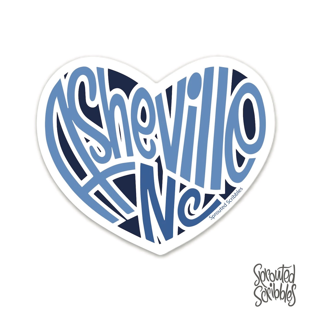 Asheville Blue Heart Pin