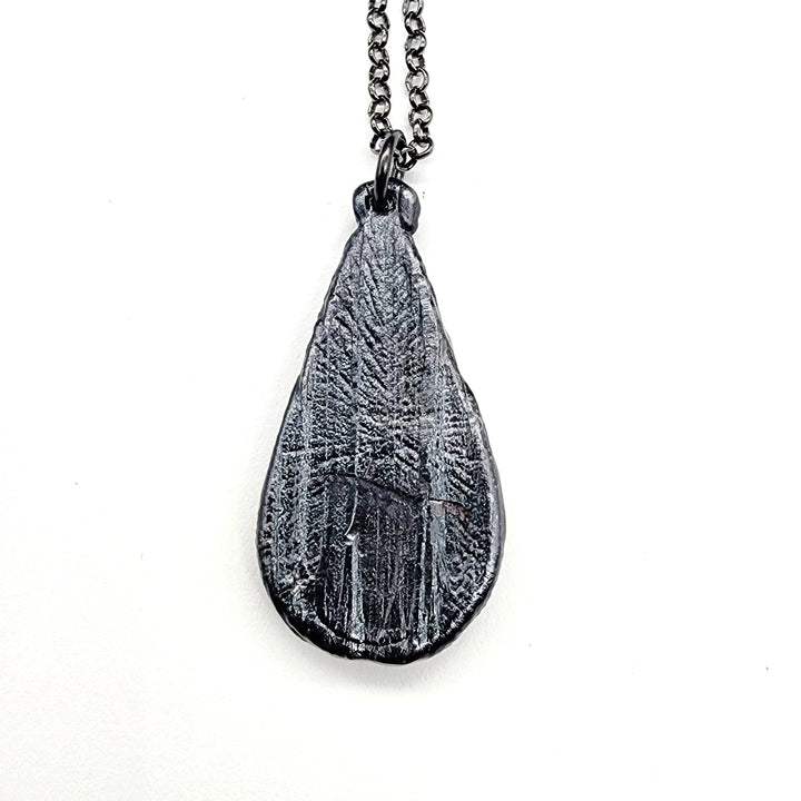 Gunmetal Faceted Carnelian Sunburst Necklace