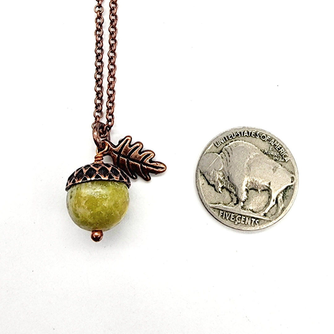 Australian Jade Acorn Necklace