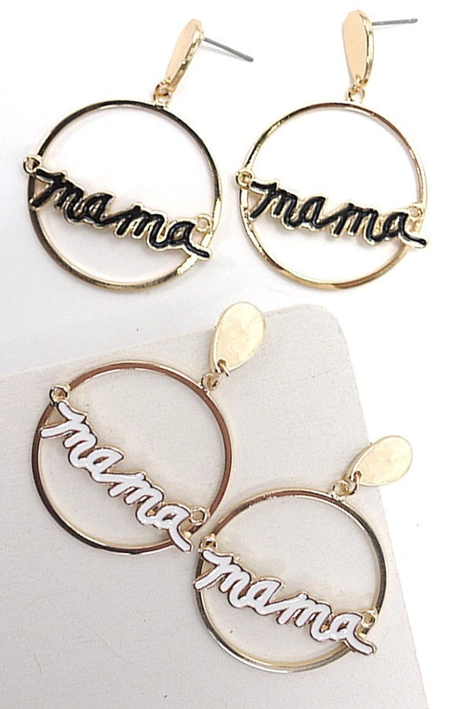 'Mama' Circle Dangles