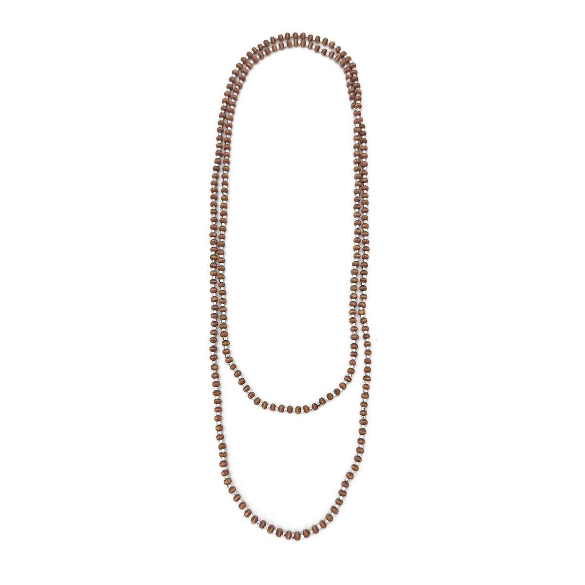 Sachi Long Wood Bead Necklace