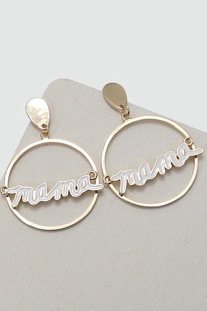 'Mama' Circle Dangles