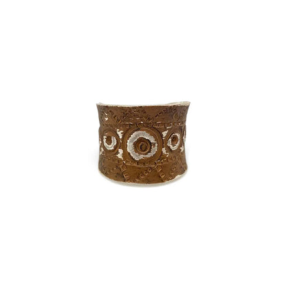Silver Patina Cuff Ring