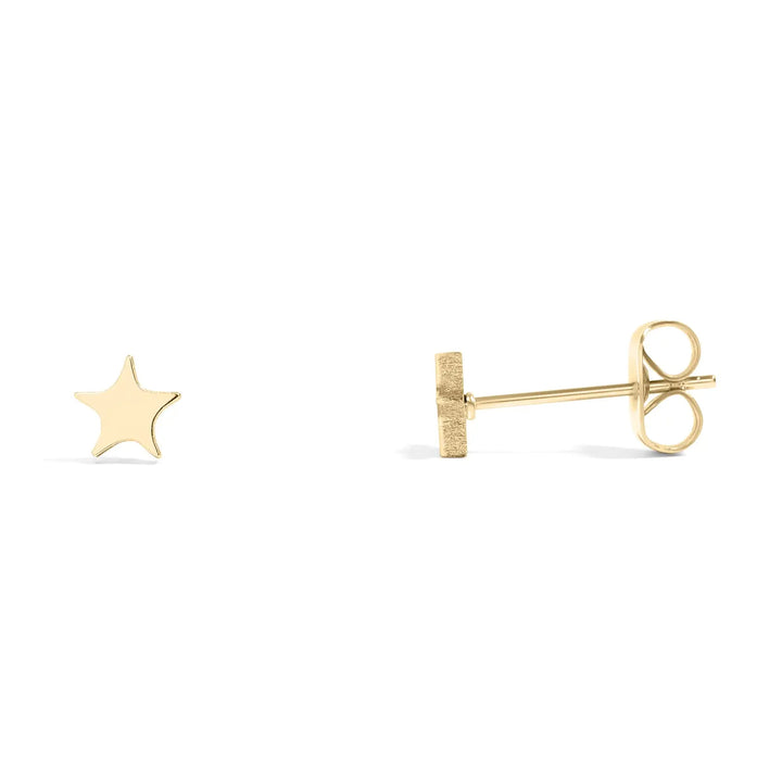18K Gold Star Studs
