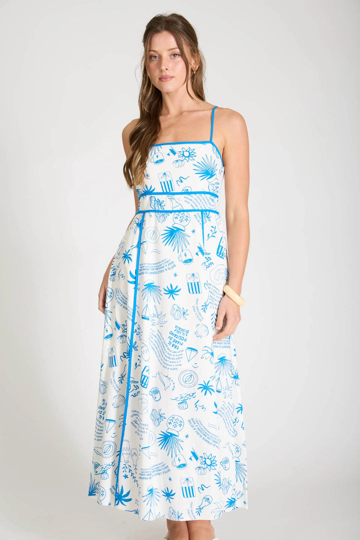 Positano Beach Print Dress