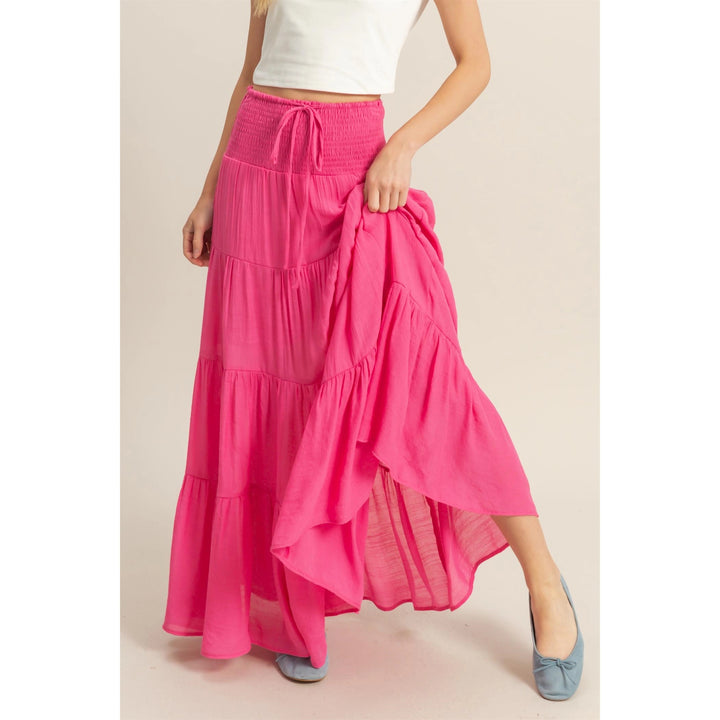 Smocked + Tiered Maxi Skirt