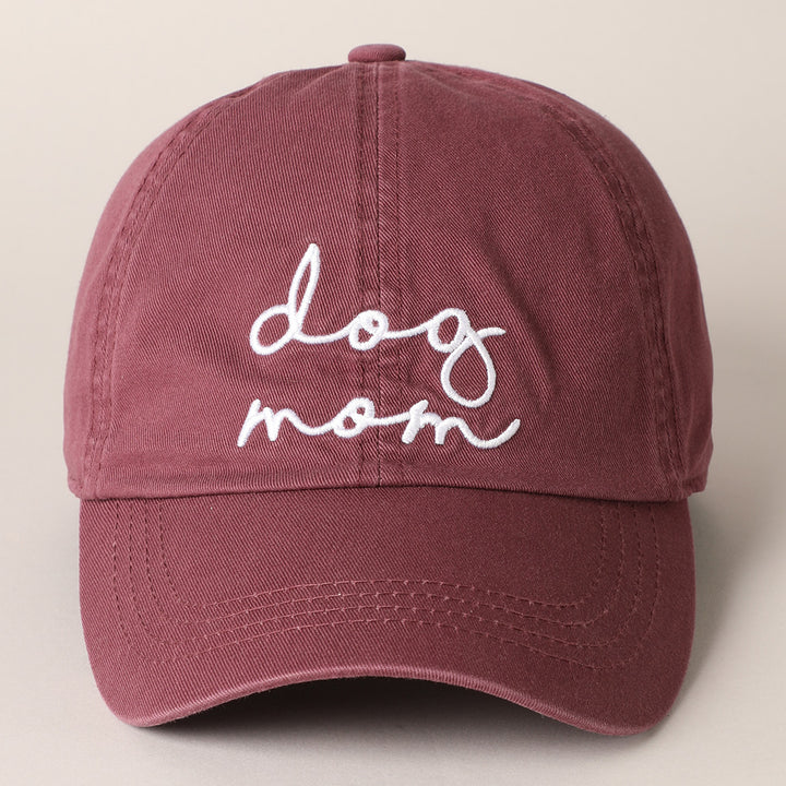 Dog Mom Script Baseball Cap