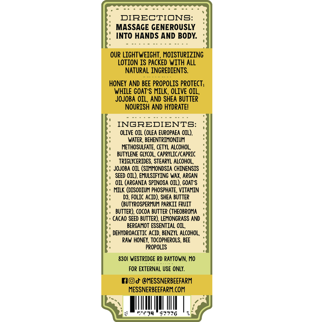 Lemongrass Bergamot - Milk and Honey Lotion 8oz