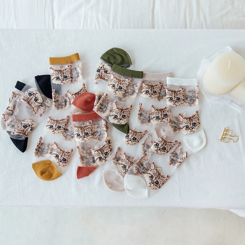 Cute Cat Sheer Socks