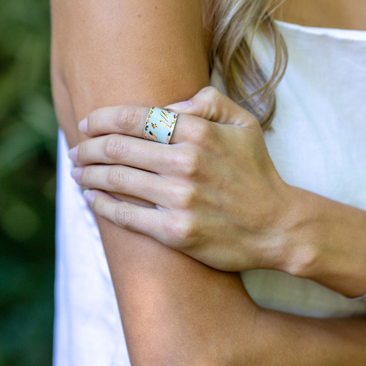 Anju New Copper Patina Cuff Ring