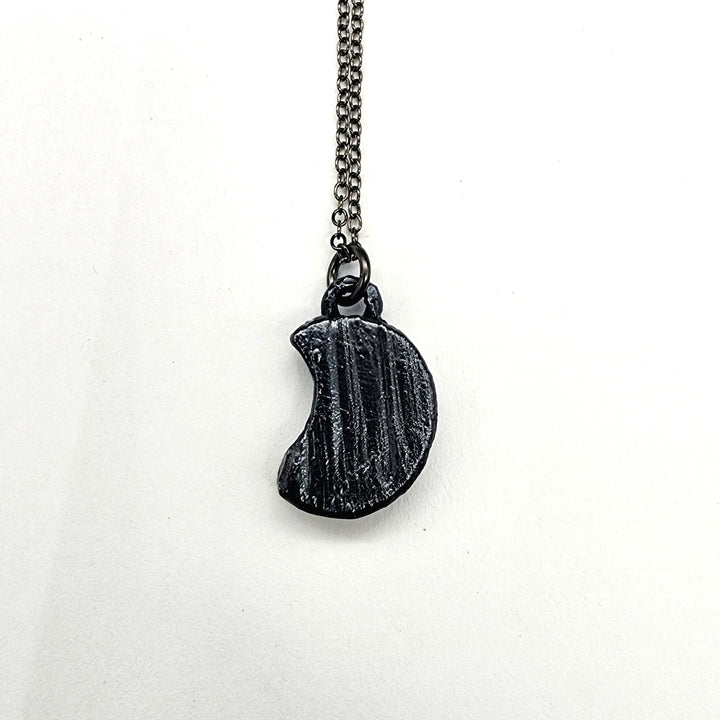 Petite Bumblebee Jasper Moon Necklace