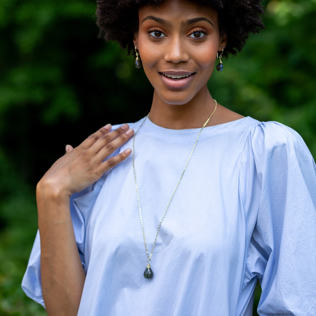 Anju Wire Wrapped Gemstone Necklace