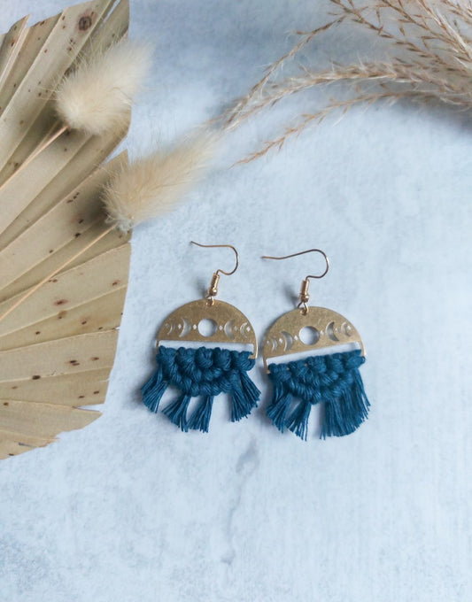 Moon Phase Macramé Dangles