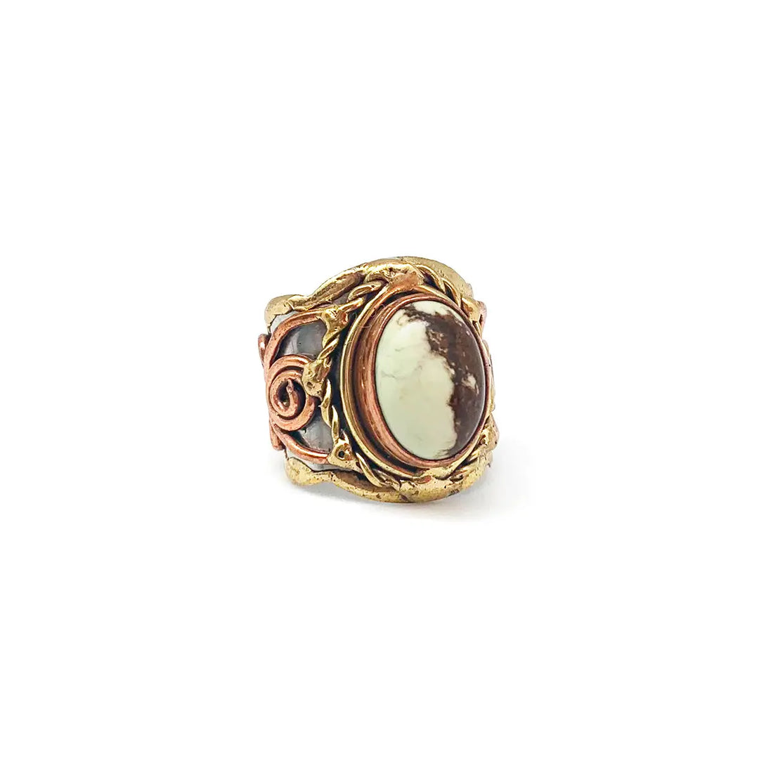 Anju Oval Stone Ring