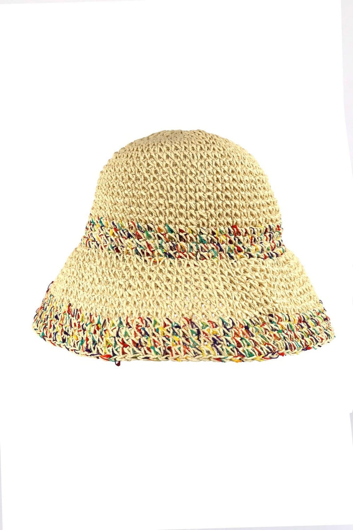 Multi Color Straw Bucket Hat