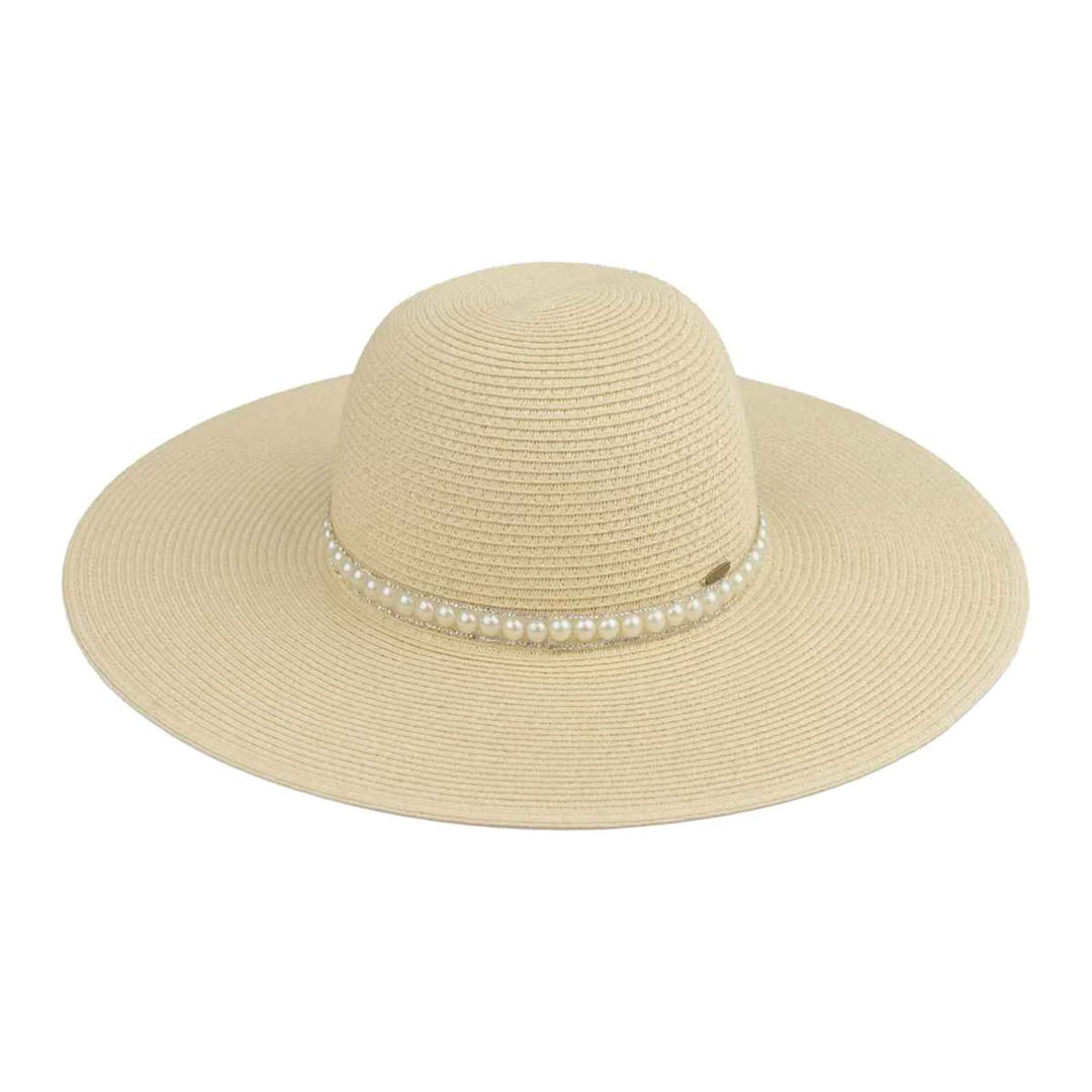 Pearl Embellished Sun Hat