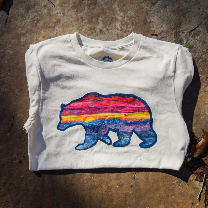 Asheville Sunset Bear Longsleeve Tee