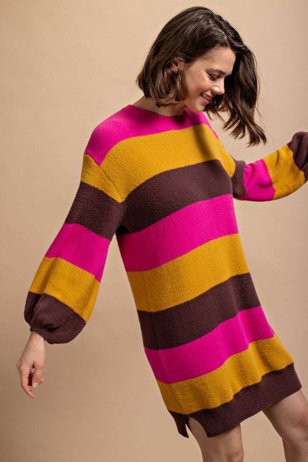 Fuchsia sweater dress online