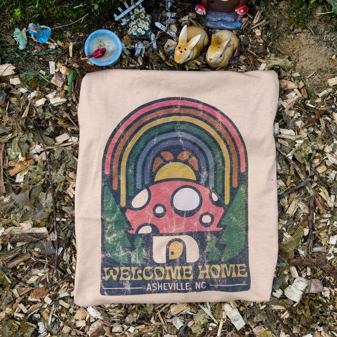 Asheville Welcome Home Mushroom Tee - Unisex