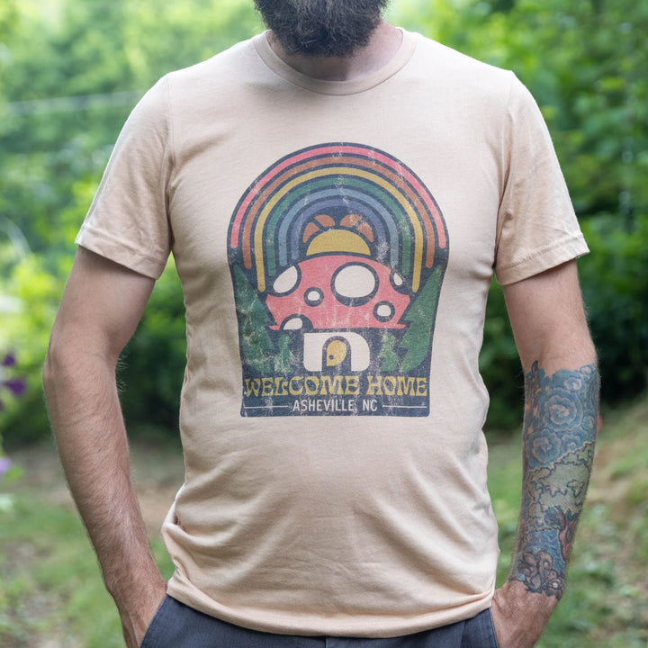 Asheville Welcome Home Mushroom Tee - Unisex