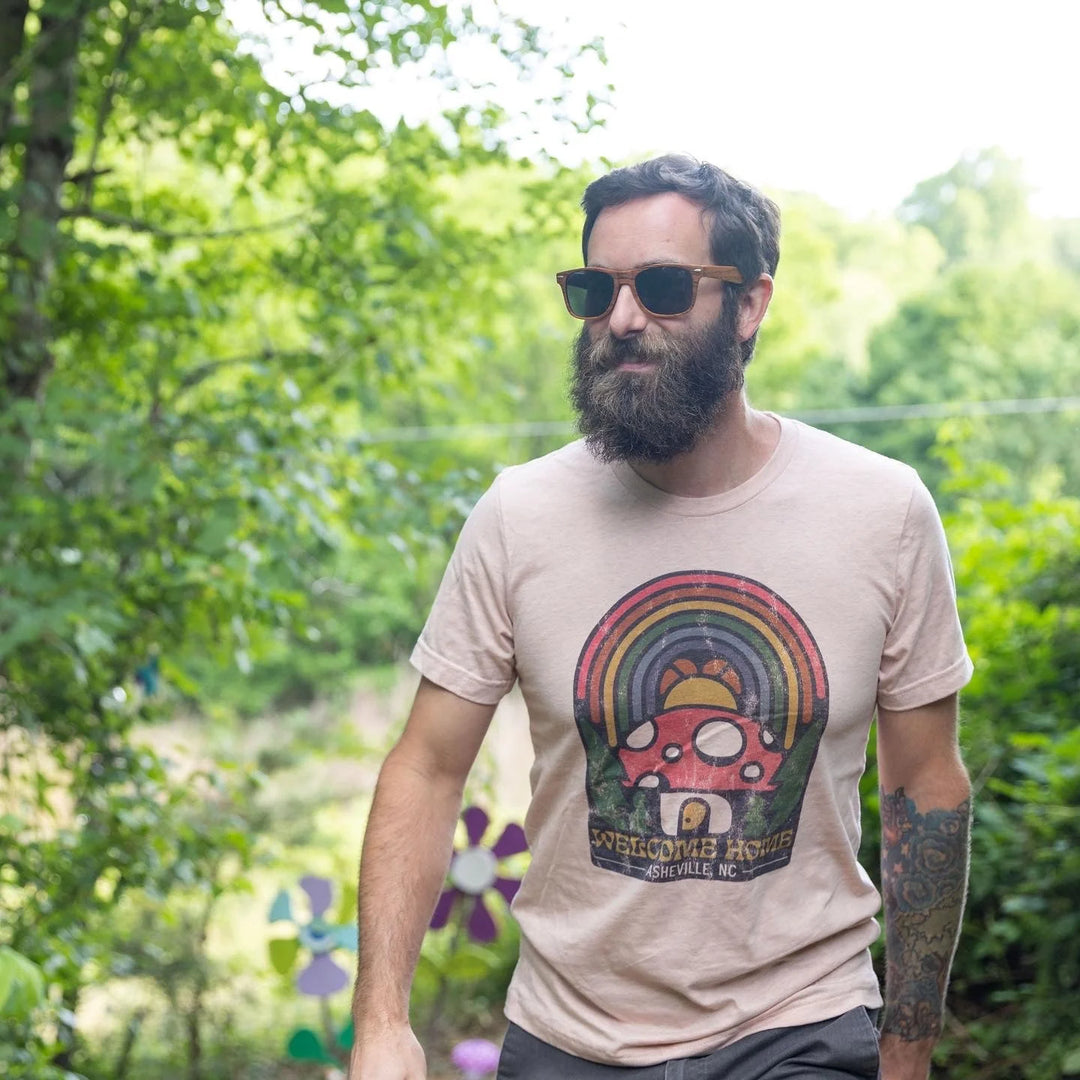 Asheville Welcome Home Mushroom Tee - Unisex