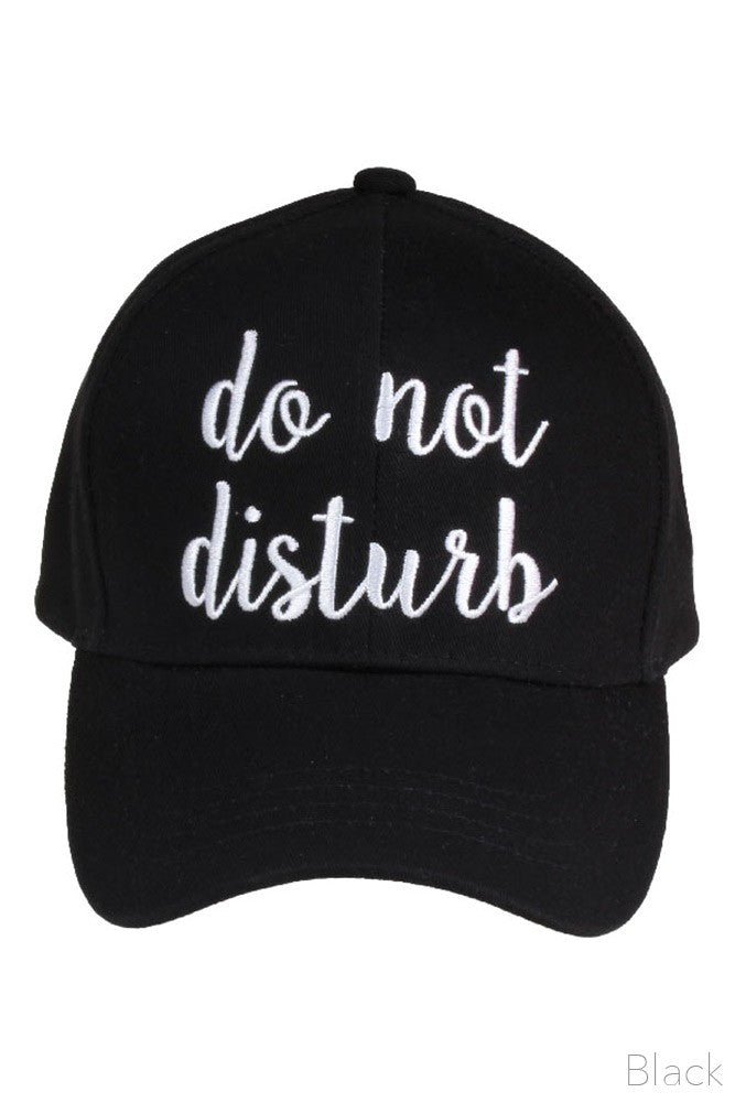 'Do Not Disturb' Embroidered Baseball Cap