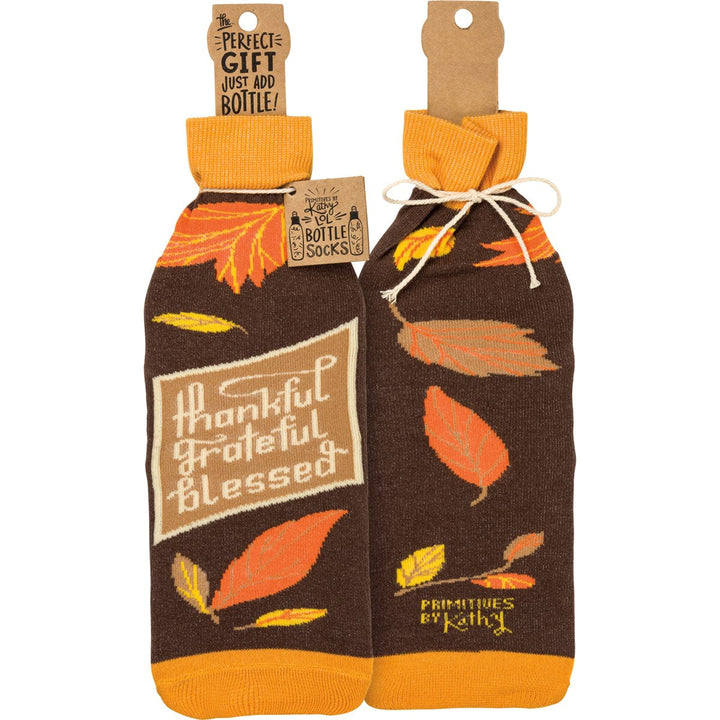 Bottle Sock 'Thankful Grateful Blessed'