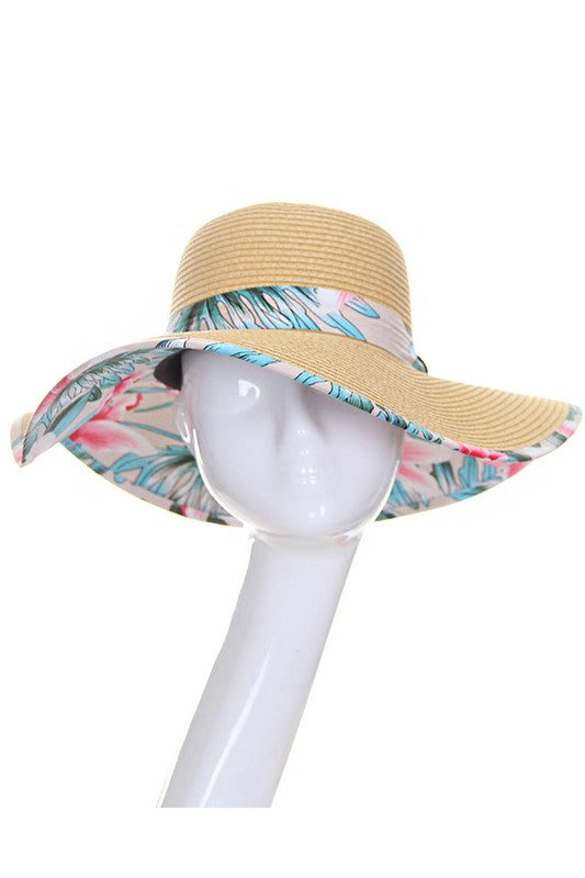 Floral Print Sun Hat
