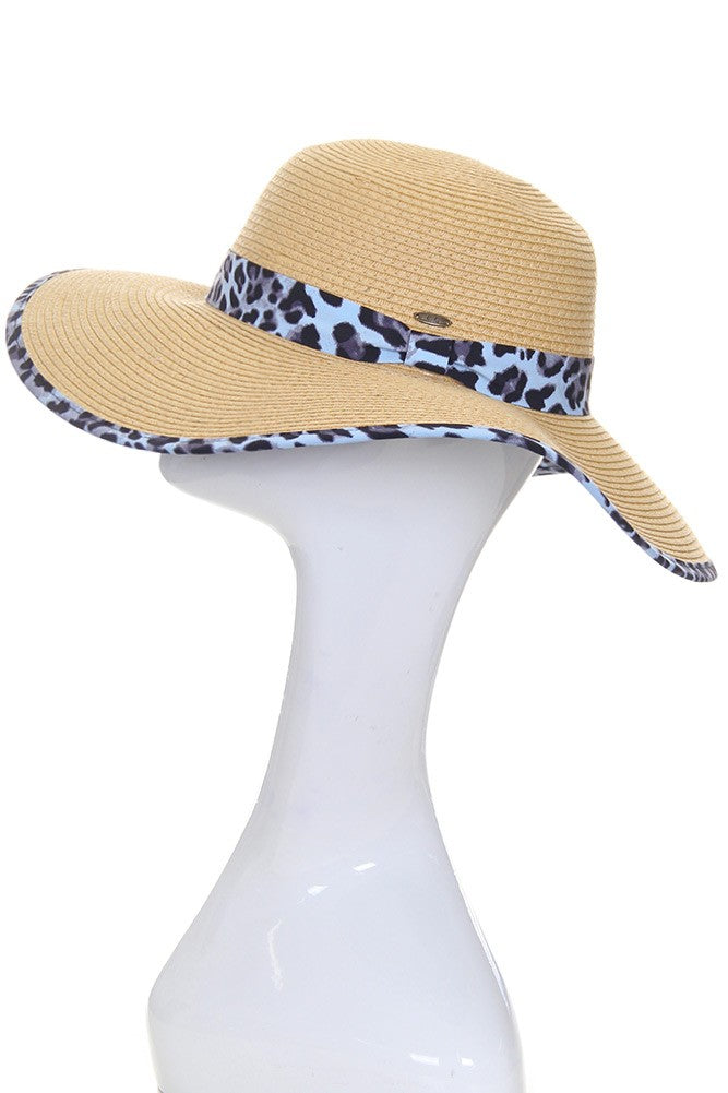 Leopard Print Sun Hat