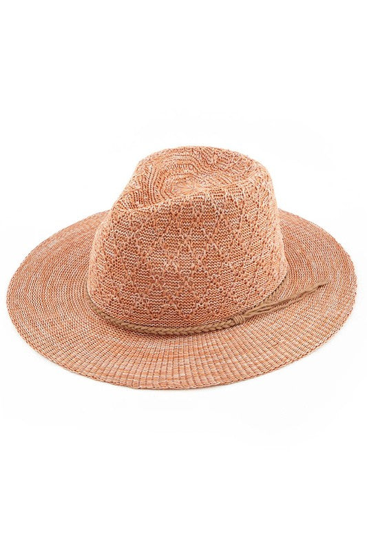 Diamond Pattern Panama Hat