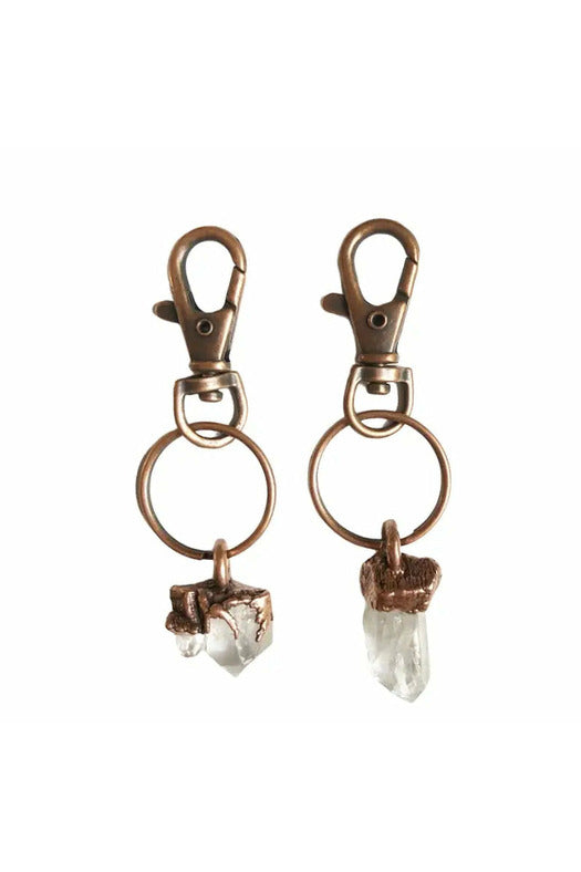 Crystal & Copper Keychain