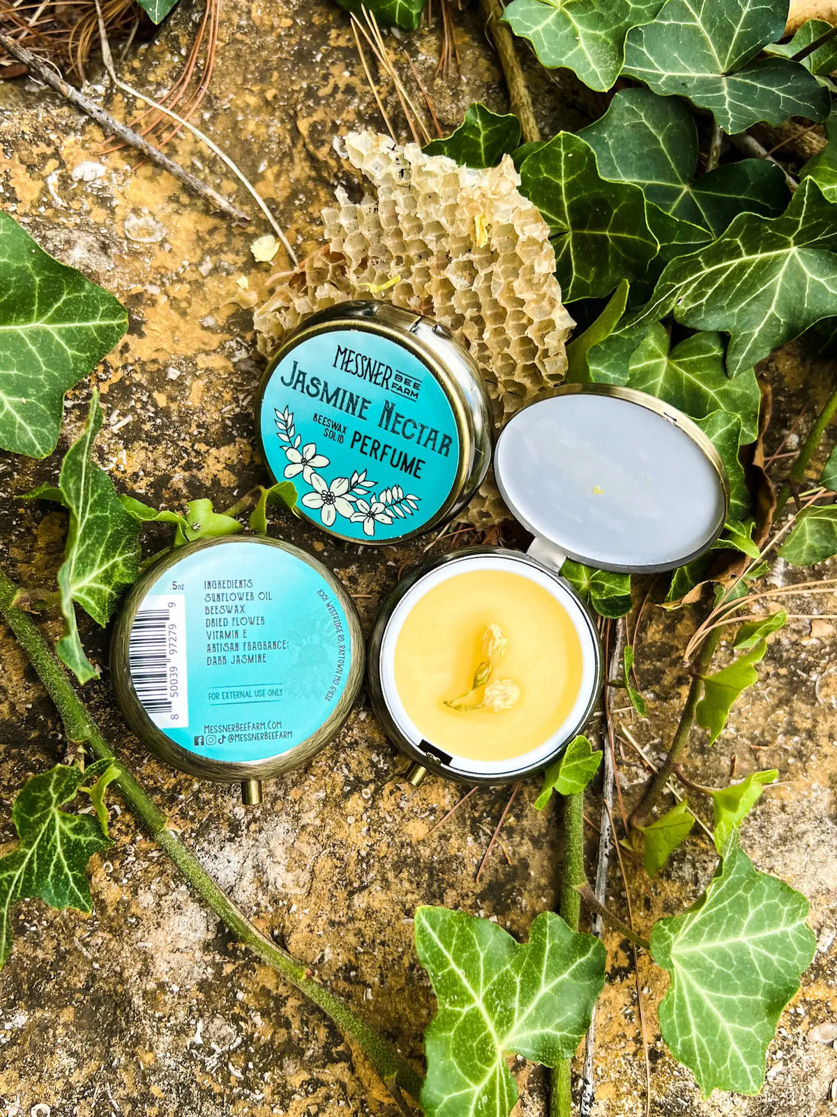 Handmade Solid Perfume With Flower or Bead